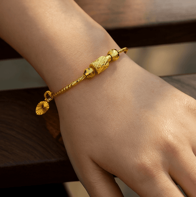 Gold - Plated Adjustable Charm Bracelets - Zambeel