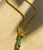 Gold - Tone Cylinder Stone Pendant Necklace - Zambeel