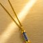 Gold - Tone Cylinder Stone Pendant Necklace - Zambeel