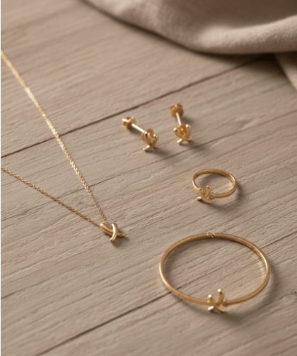 Golden Pearl Emblem Jewelry Set - Zambeel