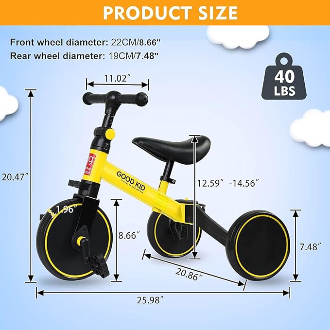 GOOD KID - 3 - in - 1 Toddler Tricycle - Zambeel