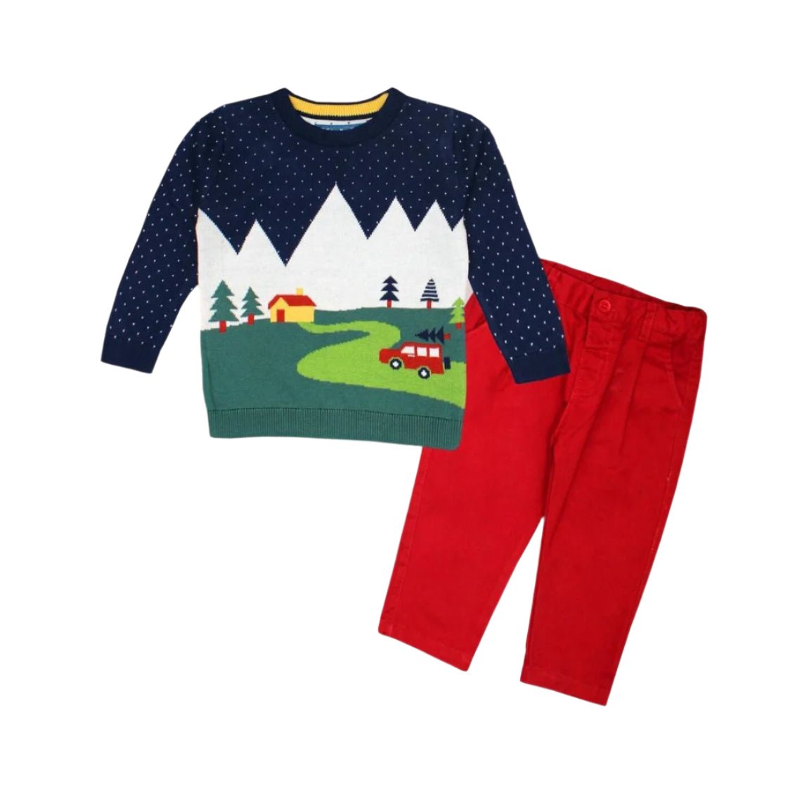 Graphic Sweat Shirt With Pant - Zambeel