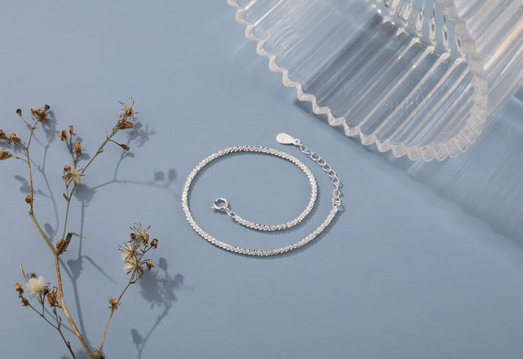 H0055 S925 Silver Bracelet Female Ins Design Cold Style Simple Graceful - Zambeel