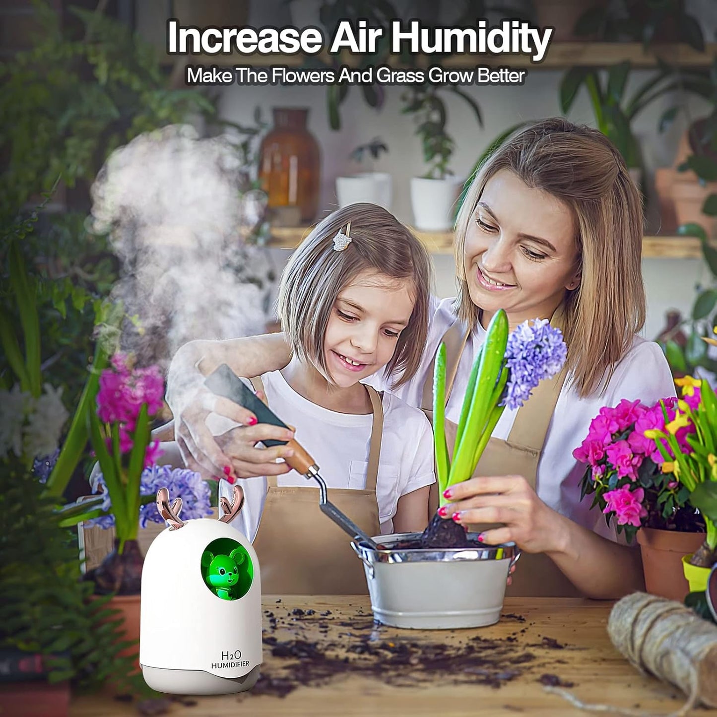 H2O Deer Antler LED Mini Humidifier - Zambeel