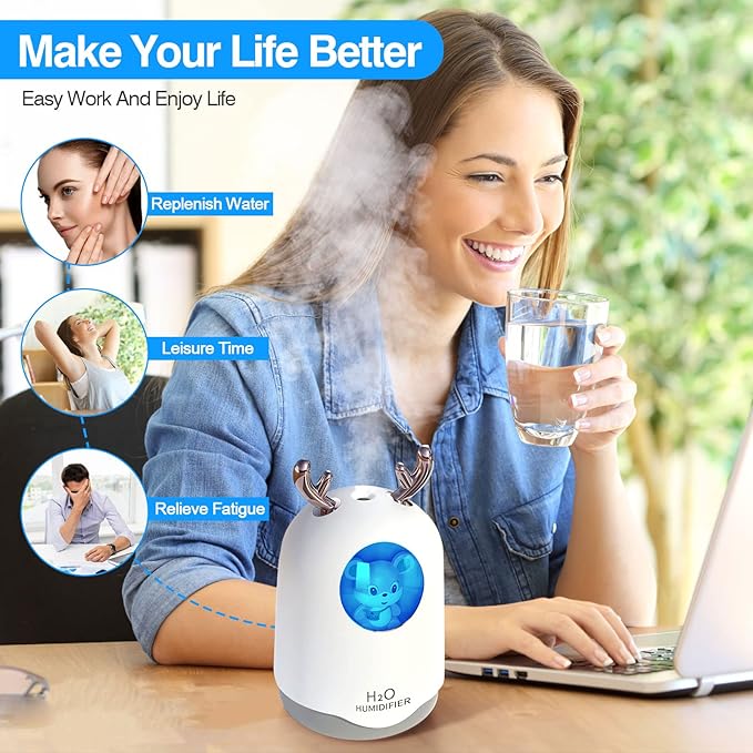 H2O Deer Antler LED Mini Humidifier - Zambeel