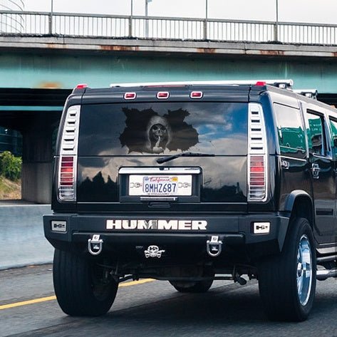 Halloween Car Wall Floor Skull Bumper Horror Sticker - Zambeel