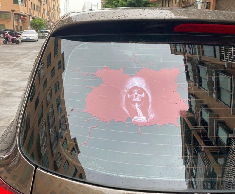 Halloween Car Wall Floor Skull Bumper Horror Sticker - Zambeel