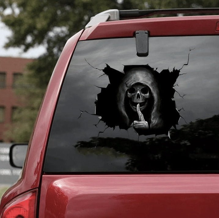 Halloween Car Wall Floor Skull Bumper Horror Sticker - Zambeel