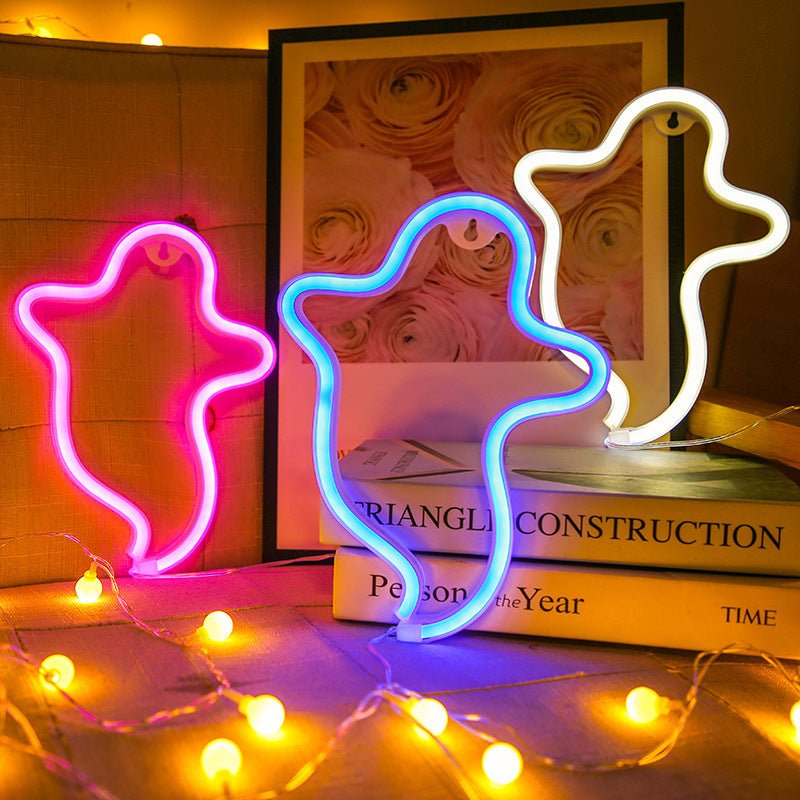 Halloween Ghost Neon Home Creative Modeling Lamp - Zambeel