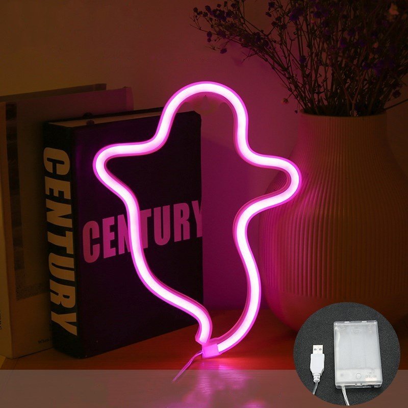 Halloween Ghost Neon Home Creative Modeling Lamp - Zambeel