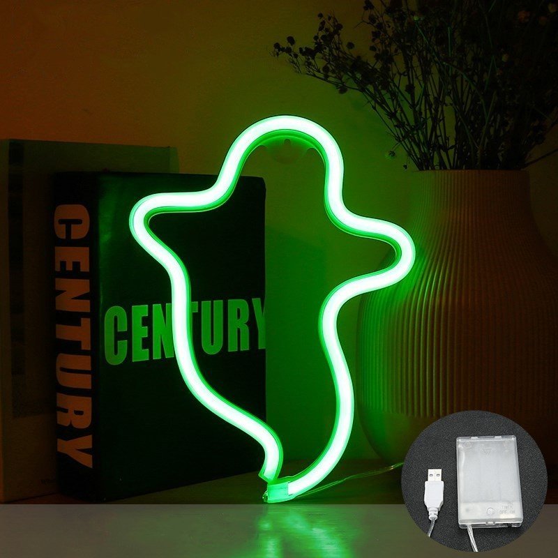 Halloween Ghost Neon Home Creative Modeling Lamp - Zambeel