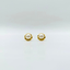 Hammered Bezel Pearl Gold Earring | Stainless Steel | 18K Gold Plated - Zambeel