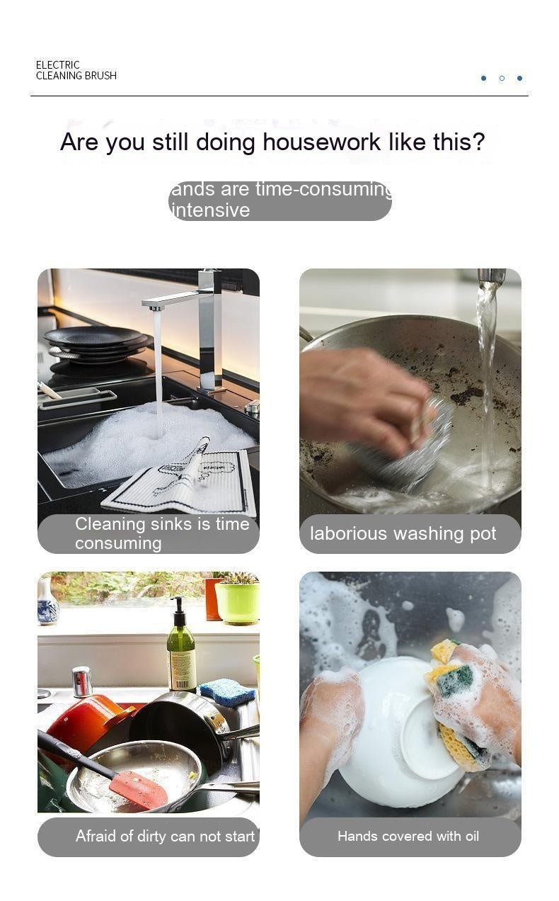 Handheld Multifunctional Electric Floor Cleaning Brush - Zambeel