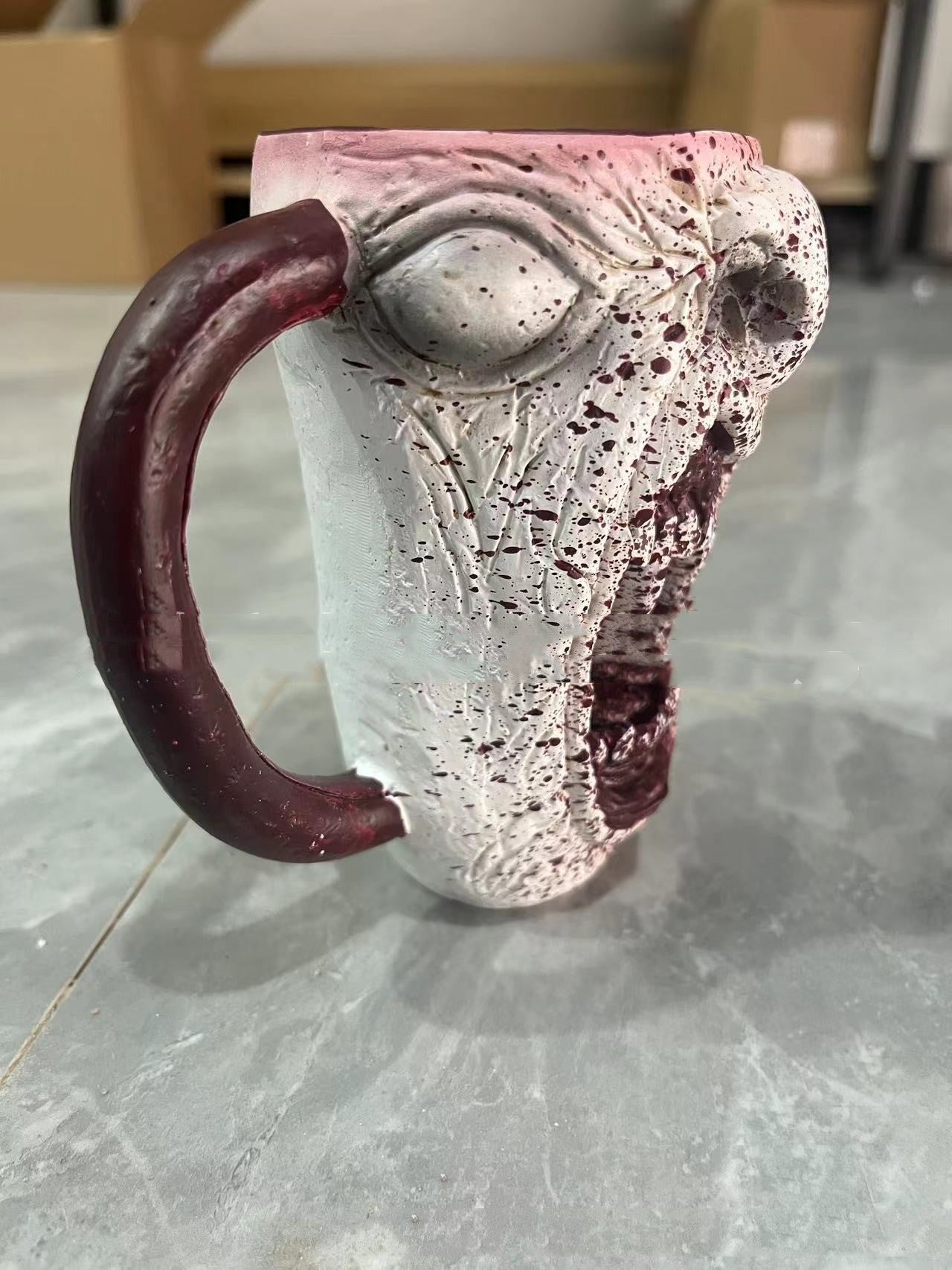 Handmade Gothic Vampire Half Face Mug - Zambeel