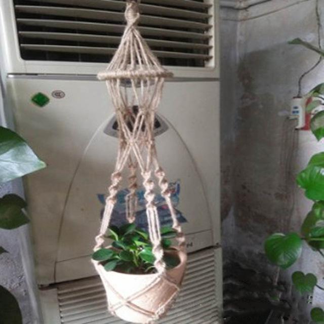 Hanging Pot Holder Rope Basket - Zambeel