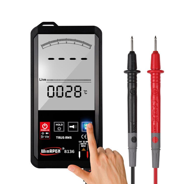 Hanyan 8136 Large - Screen Intelligent Digital Multimeter, Multi - Function Touch Screen, Digital - Analog Dual Display, Automatic Buzzer Recognition - Zambeel