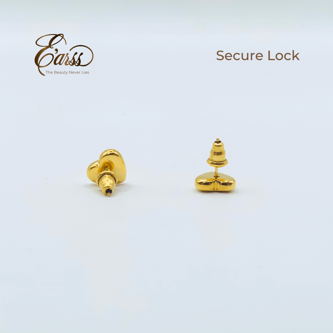 Heart Gold Stud | Stainless Steel | 18K Gold Plated - Zambeel