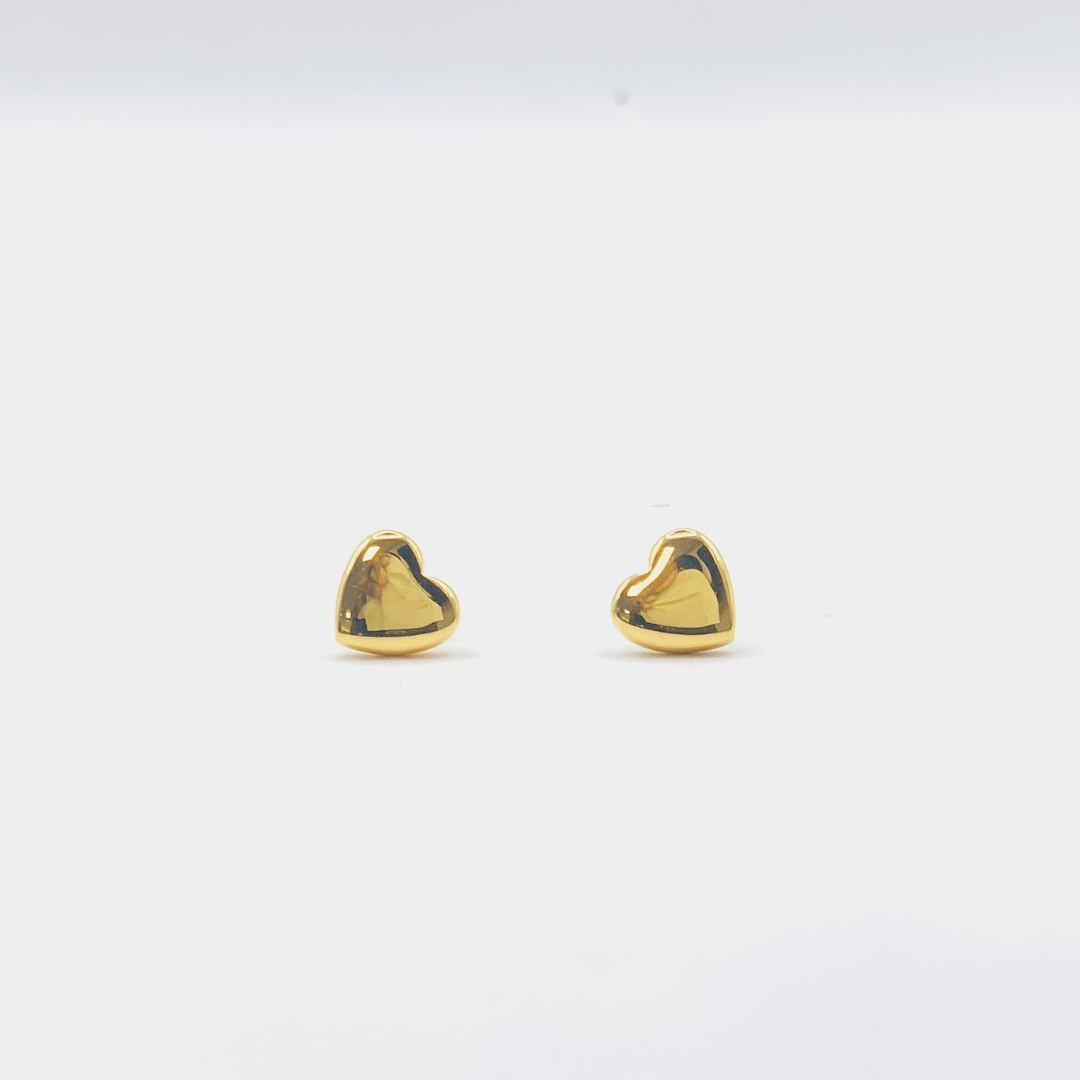 Heart Gold Stud | Stainless Steel | 18K Gold Plated - Zambeel