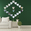 Heart - Shaped Acrylic Mirror Wall Sticker - Zambeel
