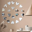 Heart - Shaped Acrylic Mirror Wall Sticker - Zambeel
