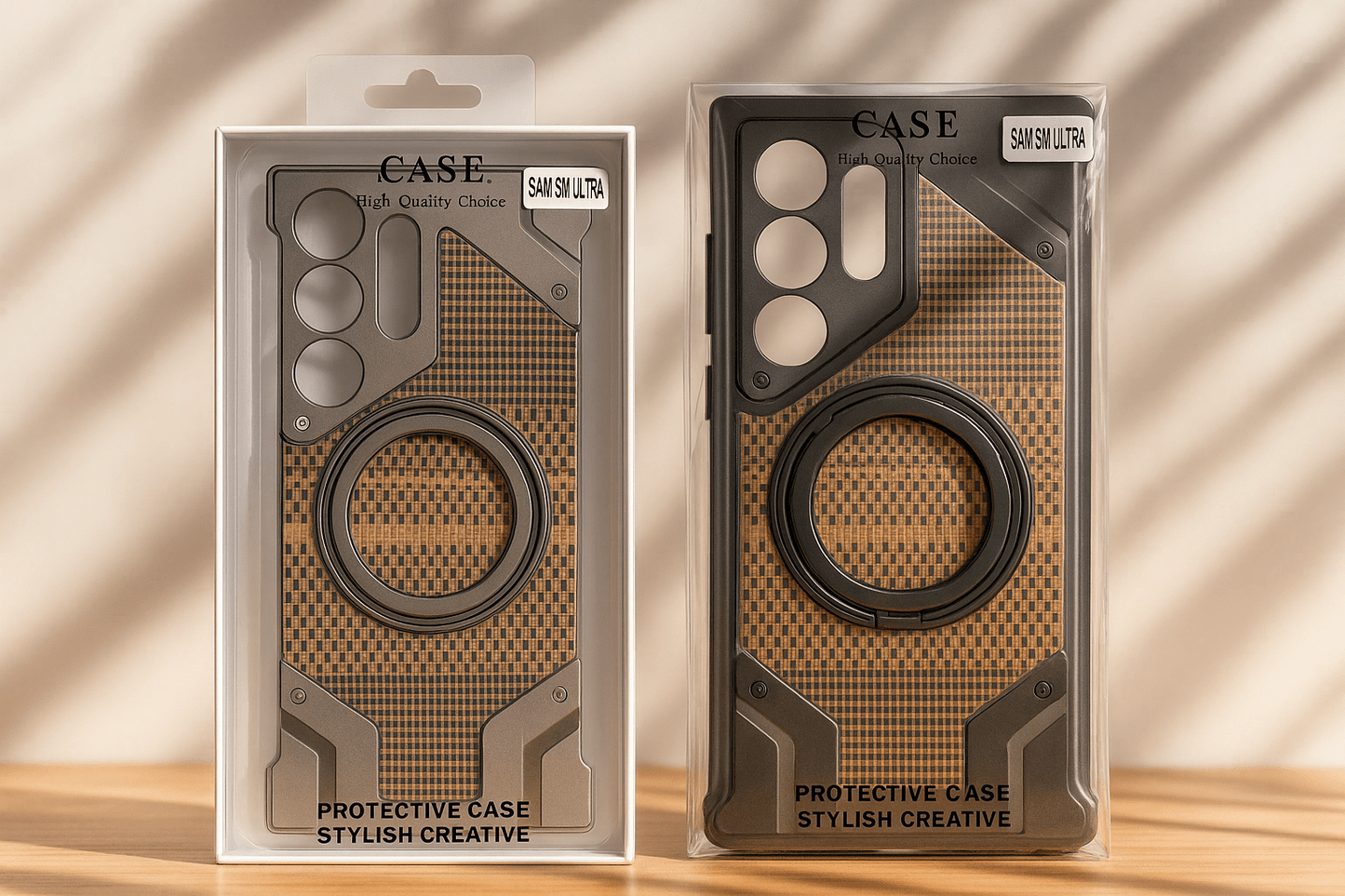 Heavy - Duty Armor Woven Back Case – Magnetic Ring Edition © - Zambeel