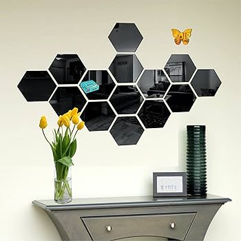 Hexagon Style Acrylic Mirror - Modern Home Decoration [13 pieces] - Zambeel
