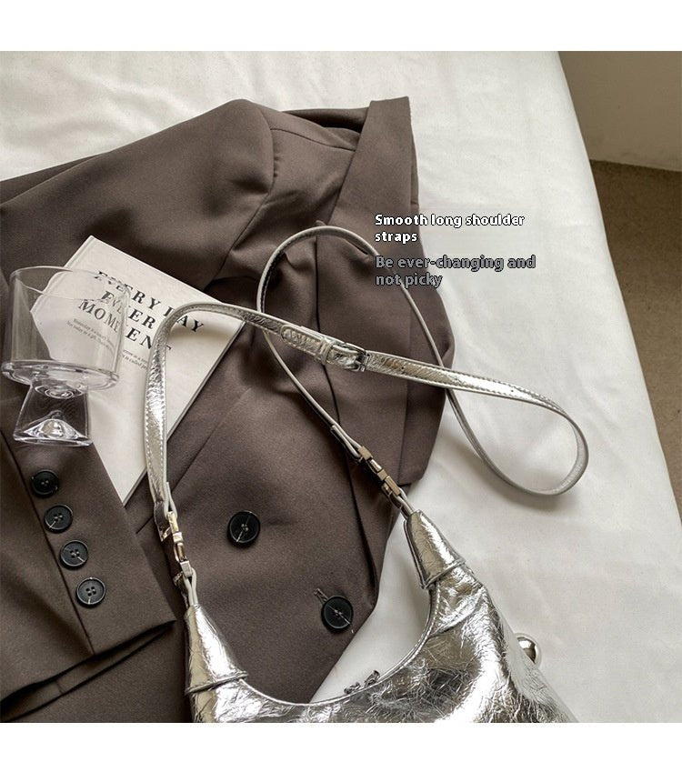 High - grade Light Luxury Glossy Dumpling Bag Casual - Zambeel