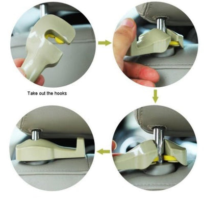 High Quality Multifunction Hidden Car Hook Portable Hanger Purse Bag Organizer Holder Easy Instal Car Accessories - Zambeel