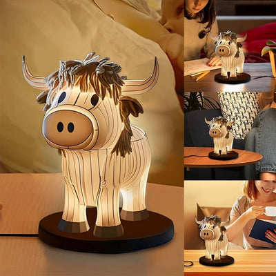 Home Cow Table Lamp Fun Cow Small Night Lamp - Zambeel