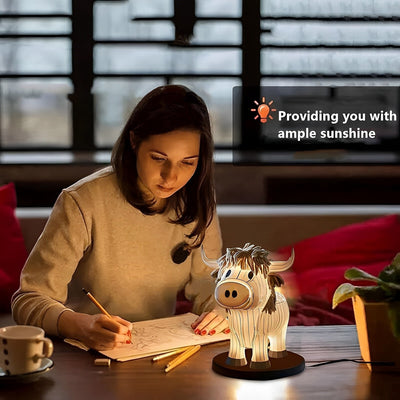Home Cow Table Lamp Fun Cow Small Night Lamp - Zambeel