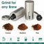 Home Portable Manual Coffee Grinder Stainless Steel with Ceramic Burr Bean Mill - Zambeel