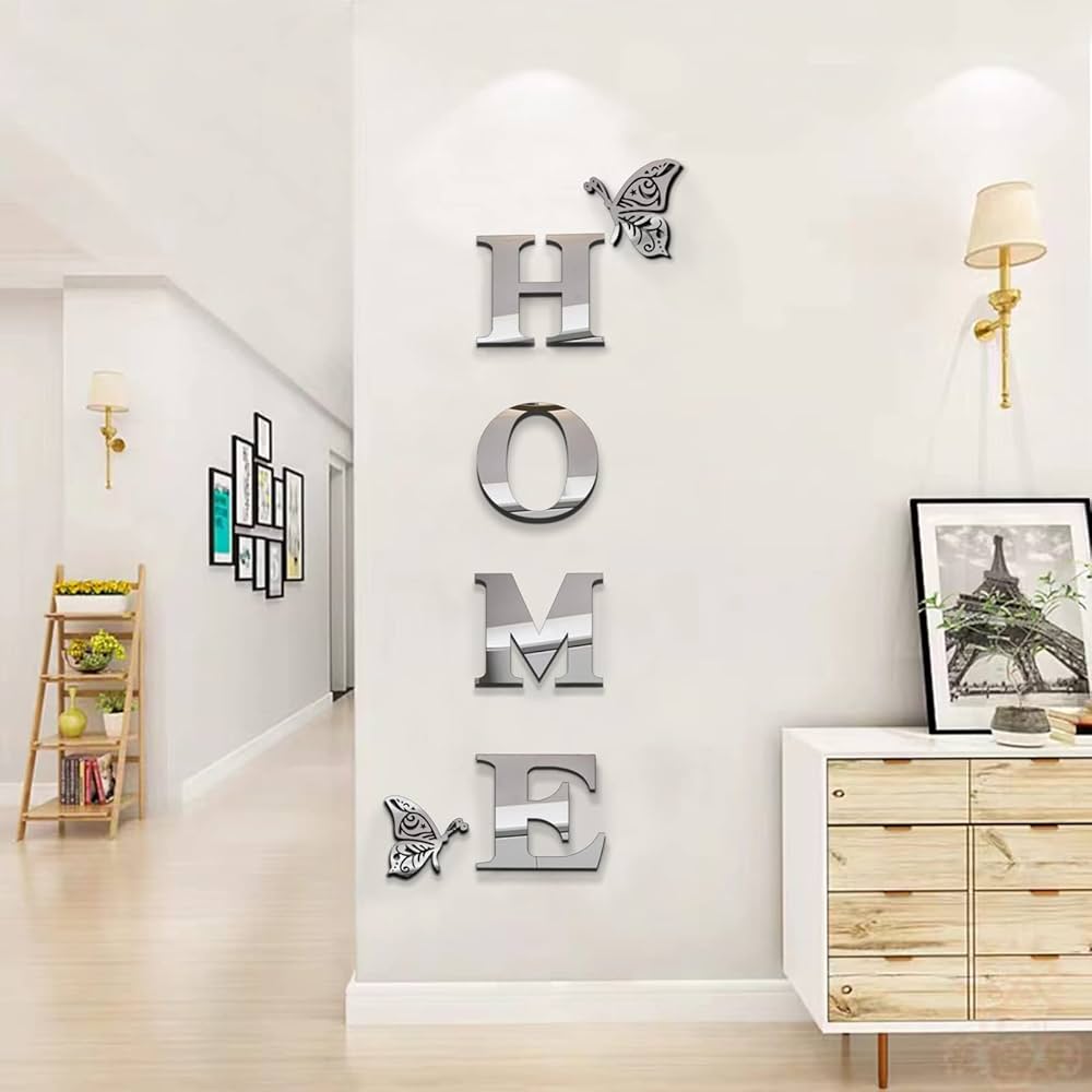 Home Sign Acrylic Mirror - Modern Home Decoration - Zambeel