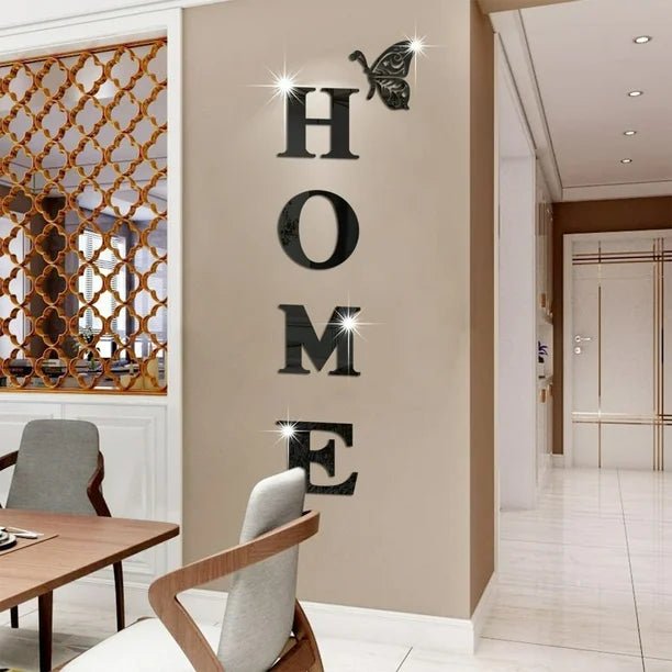 Home Sign Acrylic Mirror - Modern Home Decoration - Zambeel