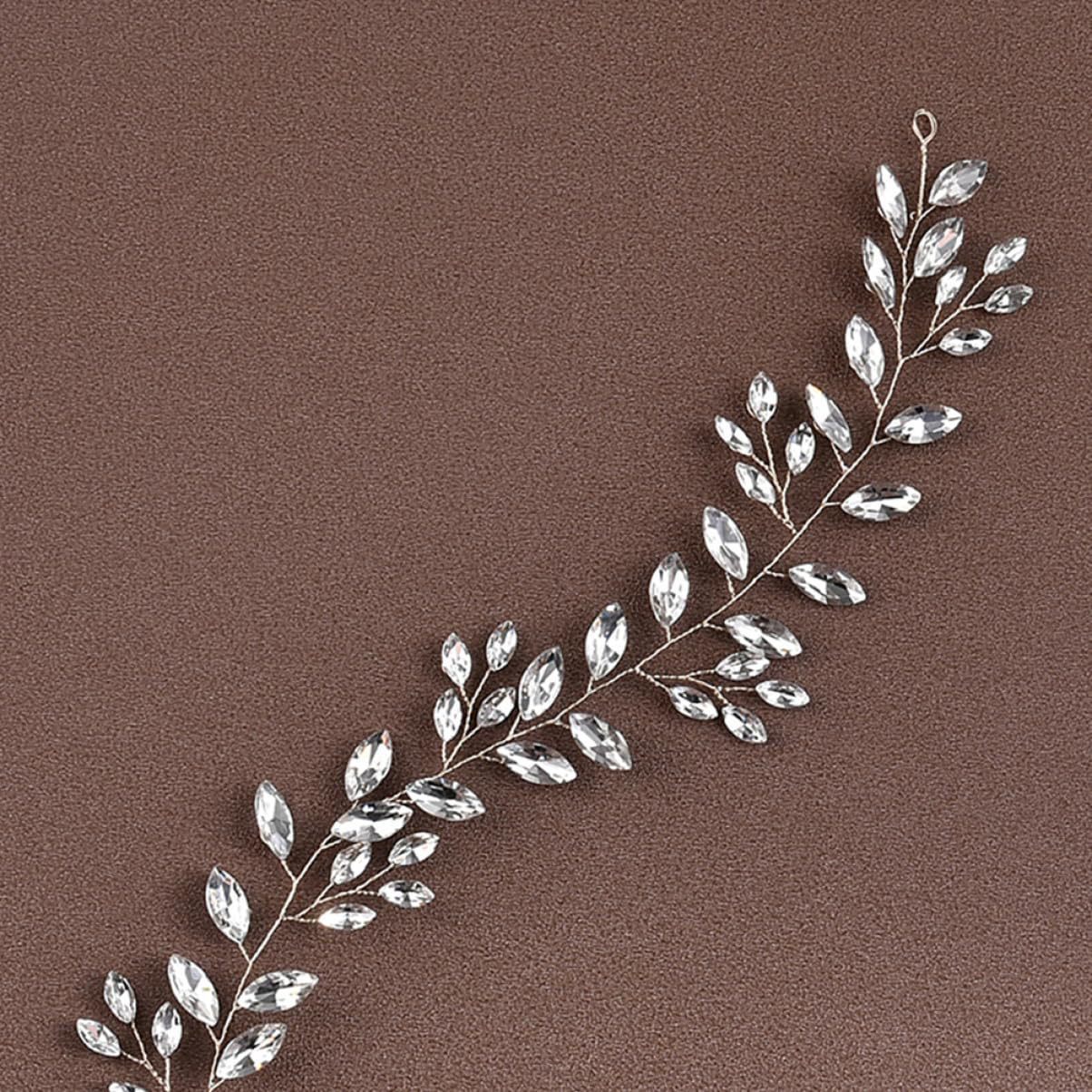 Horse Eye Silver Flexible Chain Headband Headwear Wedding - Zambeel