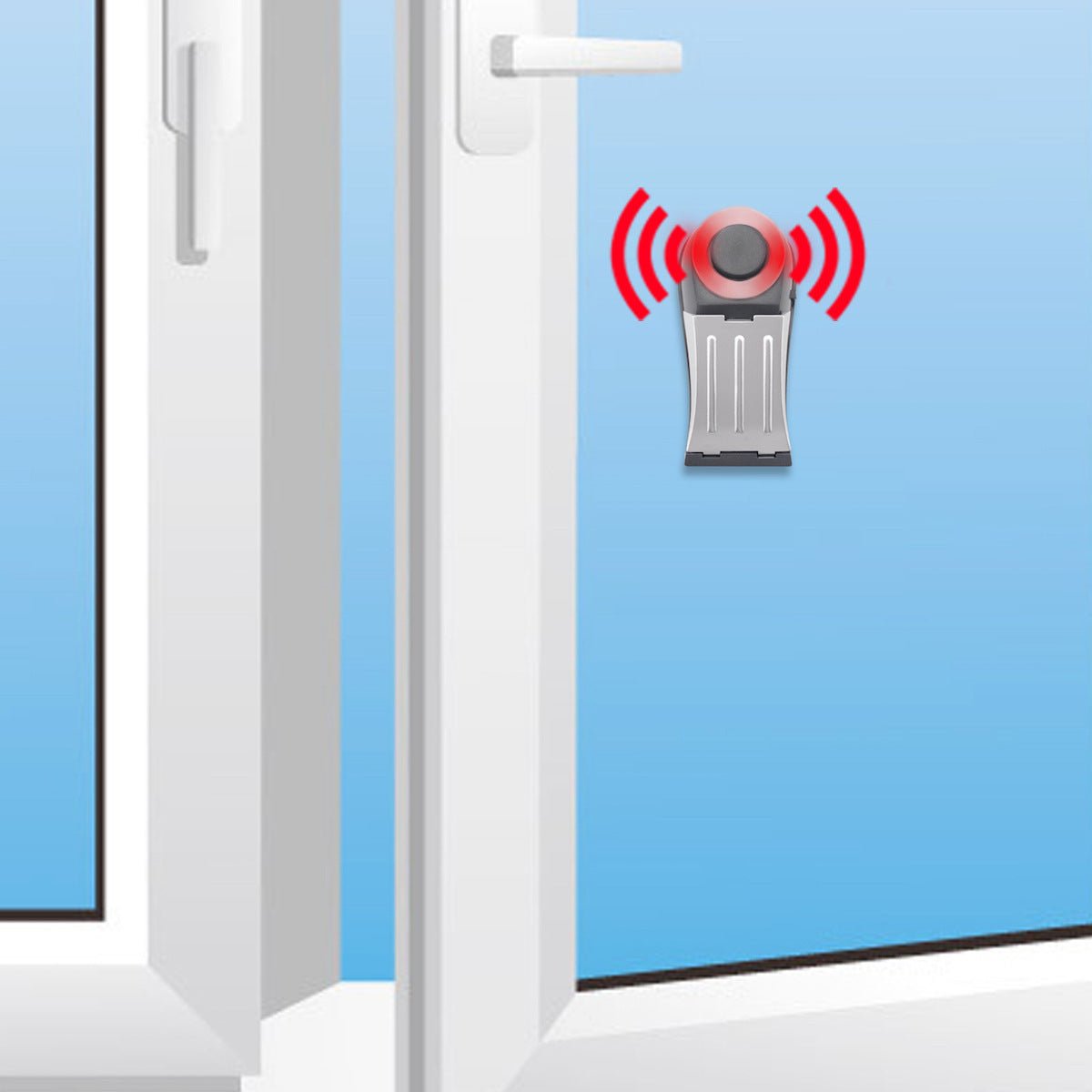 Hotel Door Stopper With Flashing Burglar Alarm - Zambeel