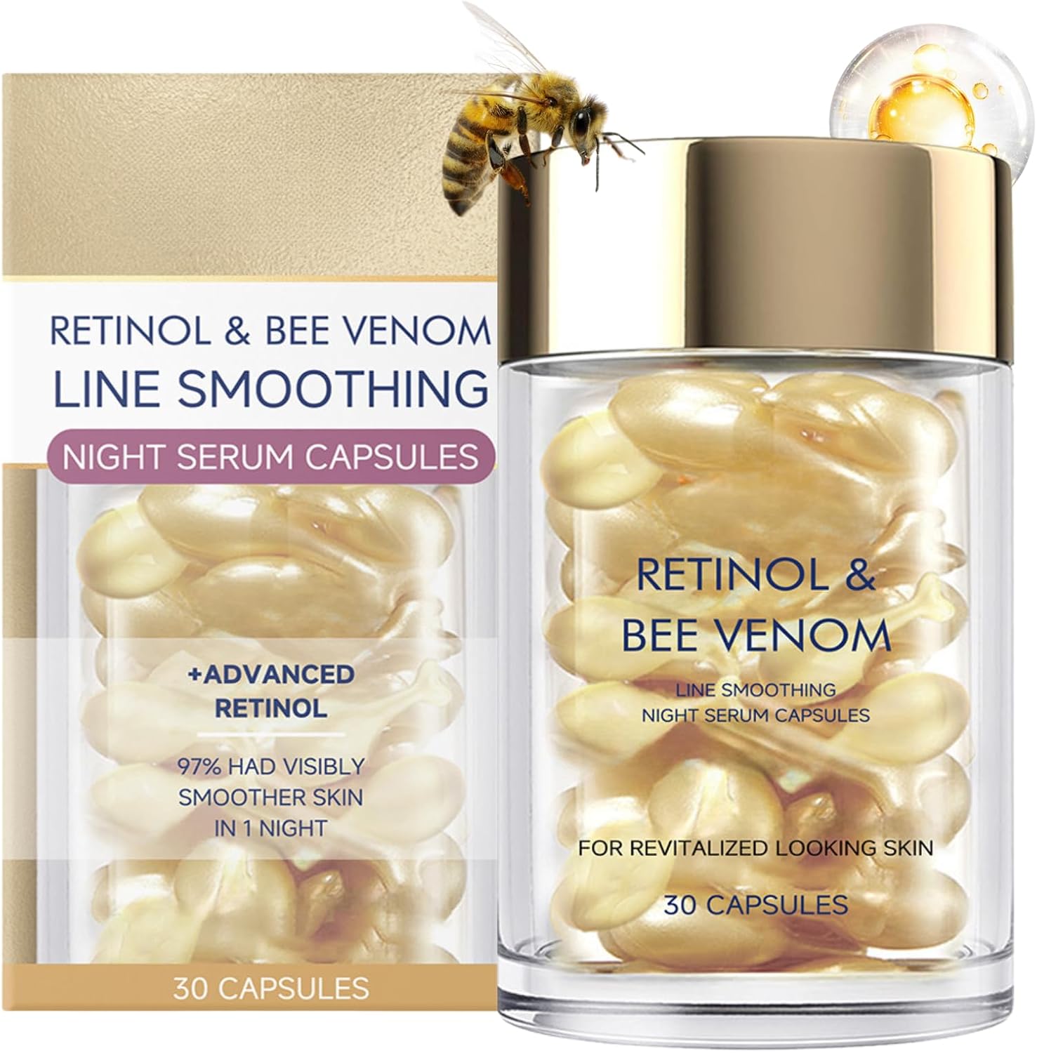 Hoygi - Retinol & Bee Venom Night Serum Capsules - Zambeel