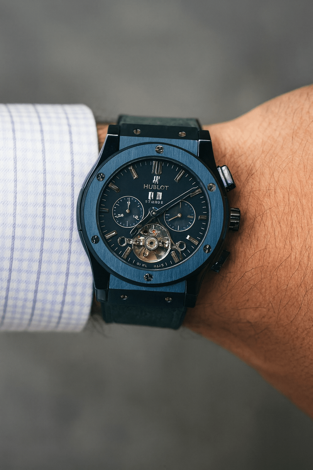 Hublot - Classic Fusion Automatic Skeleton Chronograph Watch (A+) - Zambeel