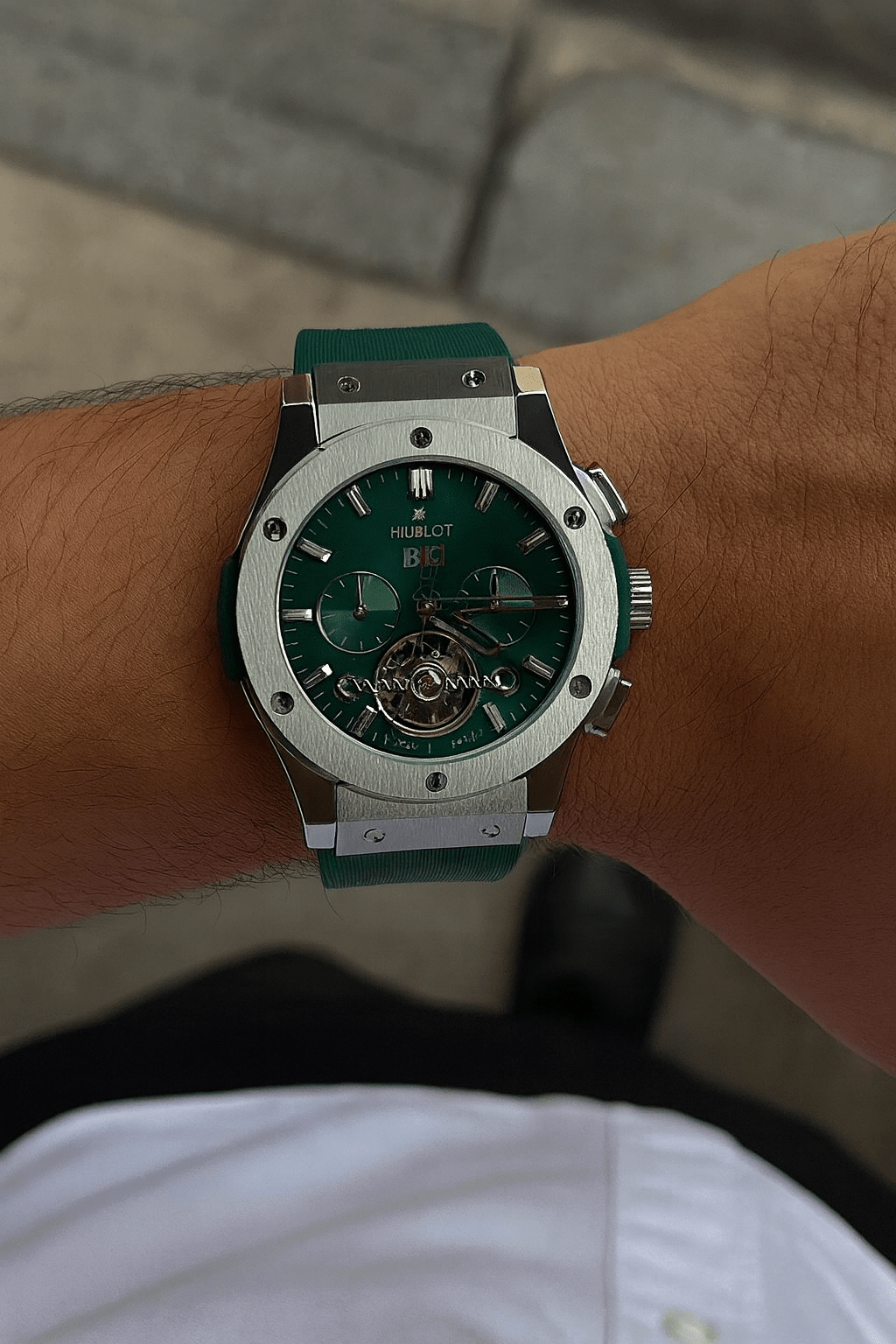 Hublot - Classic Fusion Automatic Skeleton Chronograph Watch (A+) - Zambeel