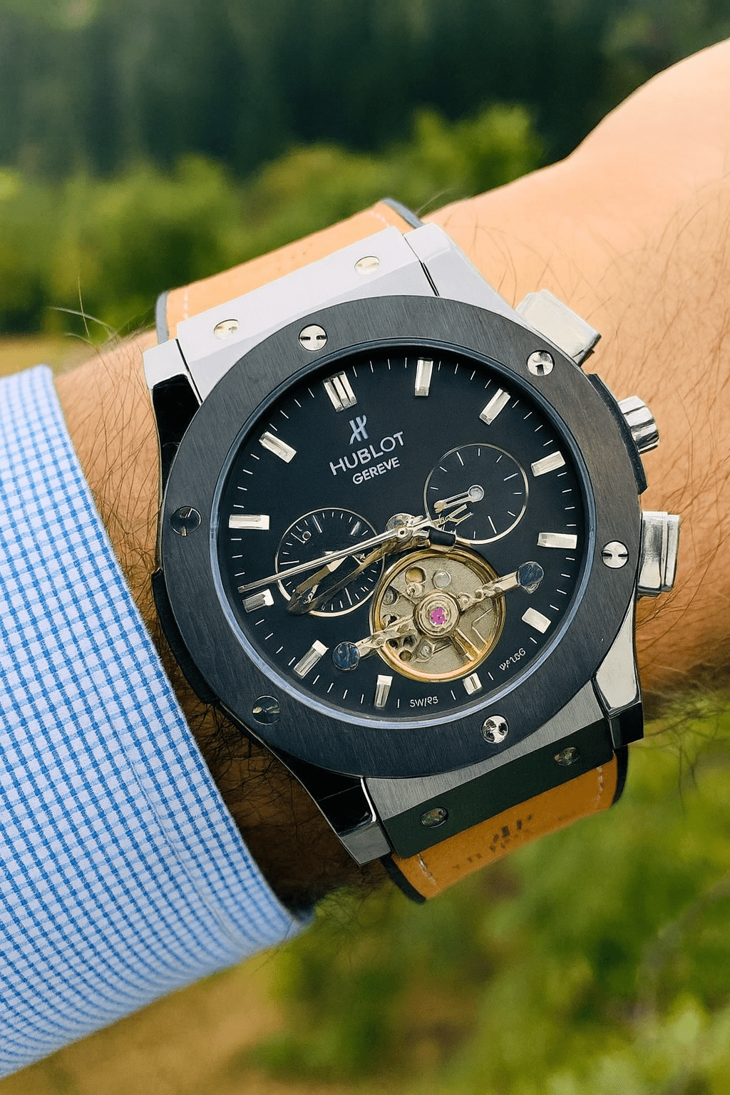 Hublot - Classic Fusion Automatic Skeleton Chronograph Watch (A+) - Zambeel