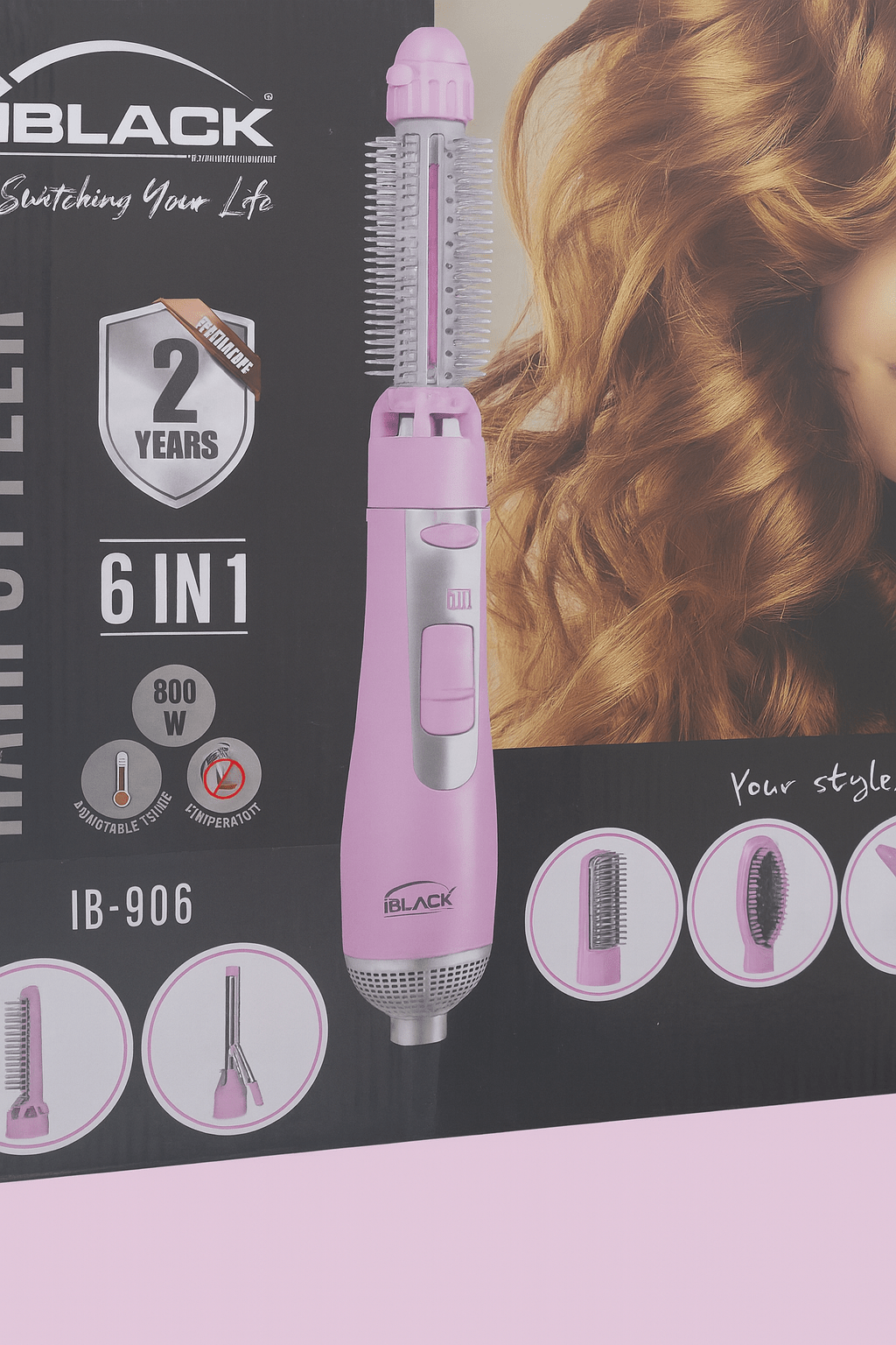 iBlack - 6 - in - 1 Hair Styler - Zambeel