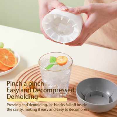 Ice Block Mold Silicone Mushroom Ice Cup Frozen Refrigerator Ice Grid Box Durable Easy Demould Bucket Homemade Crushed Ice Maker Ktichen Gadgets - Zambeel