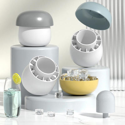 Ice Block Mold Silicone Mushroom Ice Cup Frozen Refrigerator Ice Grid Box Durable Easy Demould Bucket Homemade Crushed Ice Maker Ktichen Gadgets - Zambeel