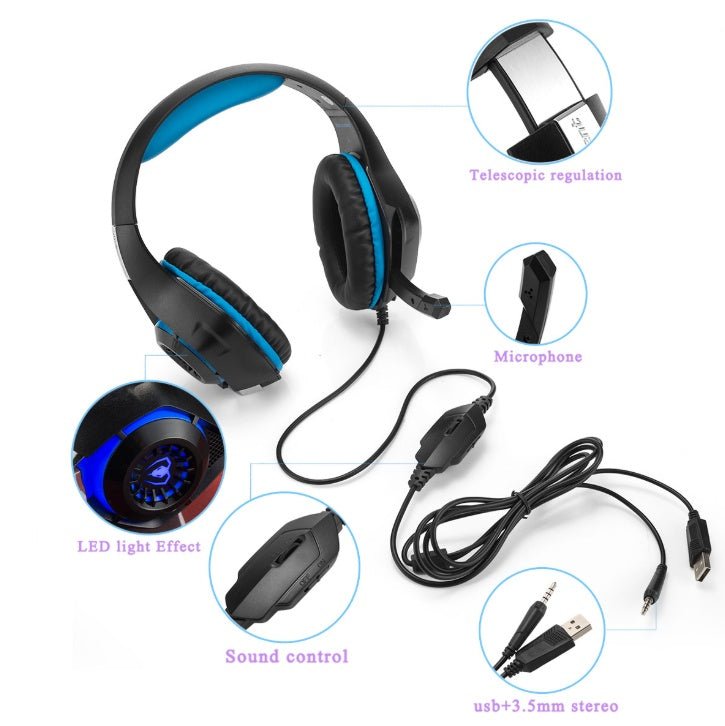In Zhuo GM - 1 Computer Notebook Head - Mounted Luminous Gaming Headset With Microphone Jedi To Eat Chicken Earphones - Zambeel