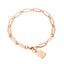 INS Style Personality Geometry Square Plate Rose Gold Bracelet For Women - Zambeel