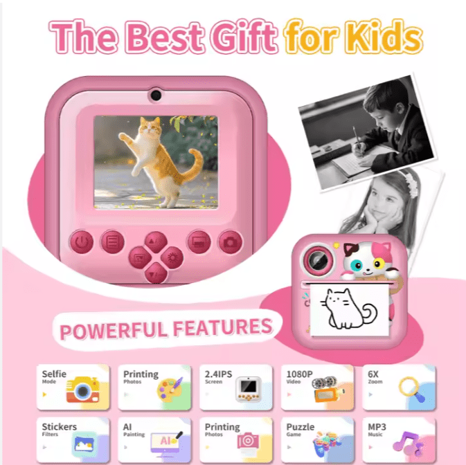 Instant - Print Camera for Kids - Zambeel