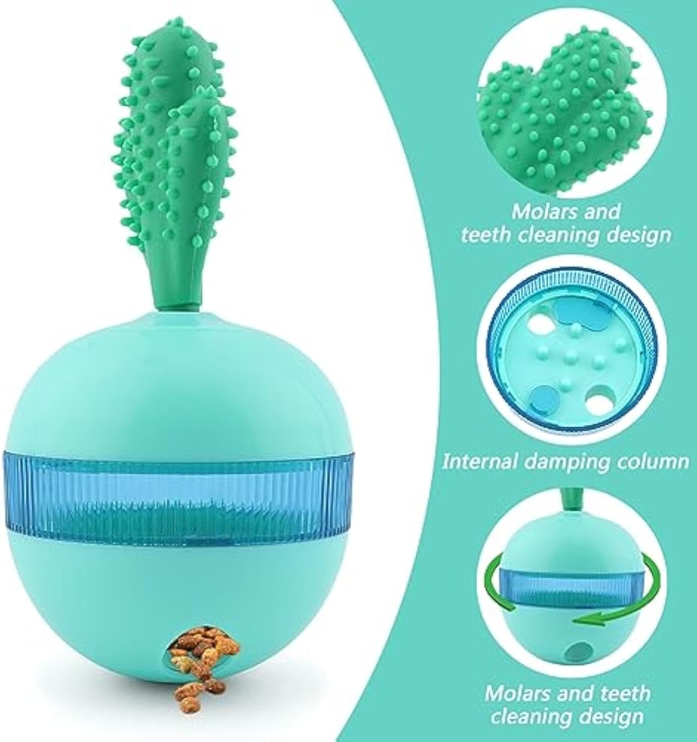 Interactive Treat Dispensing Dog Toys Different Functions Interactive Dog Puzzle Toys Balls For Medium Large Dogs Dog Treat Toys Dog Puzzle Toys Durable Rubber Dog Chew Toys - Zambeel