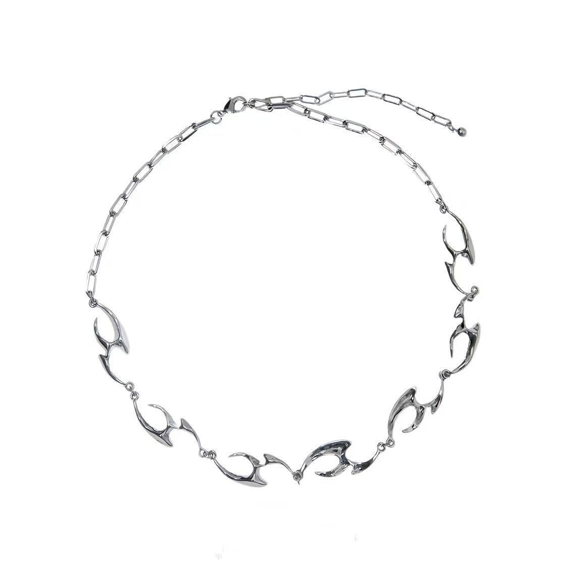 Irregular Shaped Metal Necklace On The Street - Zambeel