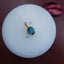Japanese Blue Topaz Inlaid Pendant Necklace Plated 925 - Zambeel