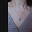 Japanese Blue Topaz Inlaid Pendant Necklace Plated 925 - Zambeel