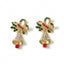 Jingle Jingle Exquisite Full Diamond Christmas Color Earrings - Zambeel